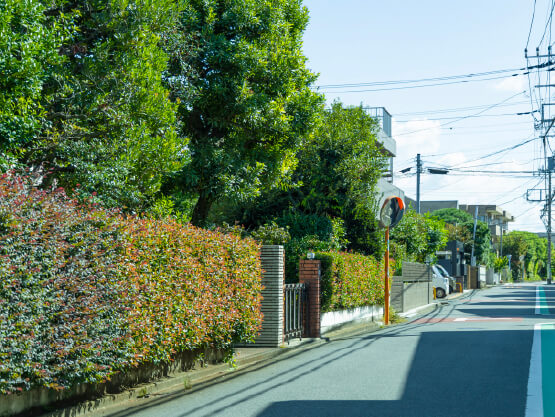 現地周辺の街並み写真