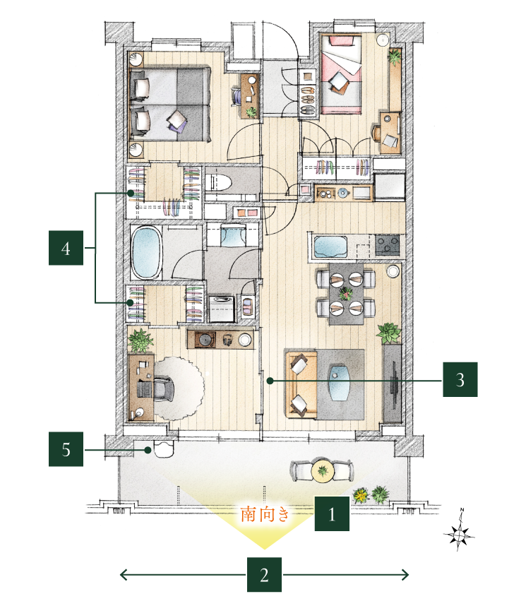 B TYPE イラスト間取り図
