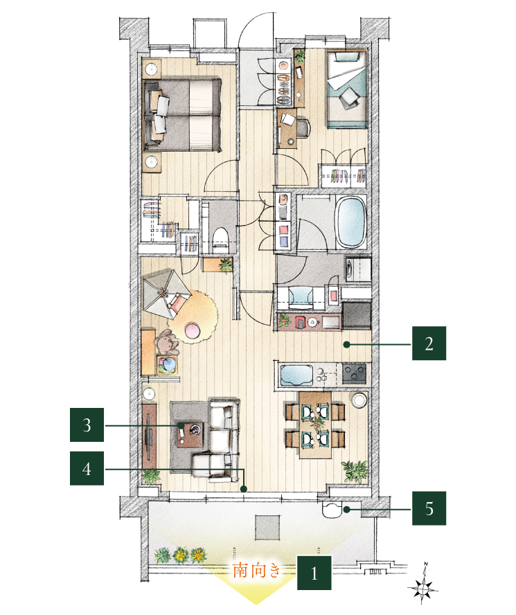 E2 TYPE イラスト間取り図